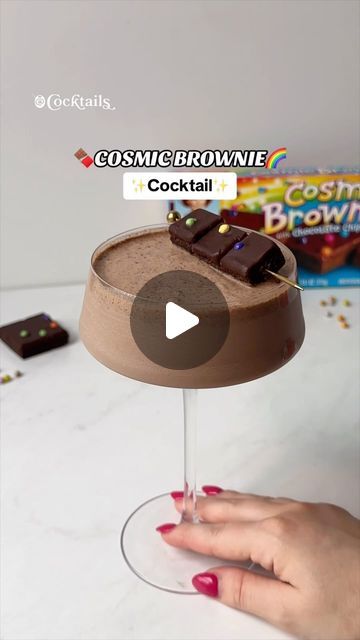 Bartending 101, Cosmic Brownies, Chocolate Cocktails, Sweet Cocktails, Chocolate Liqueur, Cocktail Desserts, Chocolate Syrup, Follow On Instagram, Mocktails