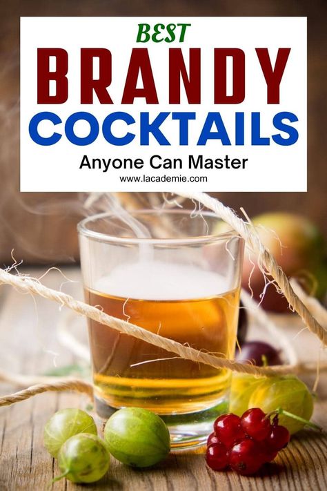 20+ Best Brandy Cocktails Anyone Can Master Brandy Cocktail Recipes, Hot Apple Cider Cocktail, Brandy Alexander Cocktail, Brandy Slush, Brandy Sour, Brandy Old Fashioned, Pear Liqueur, Pear Brandy, Brandy Alexander