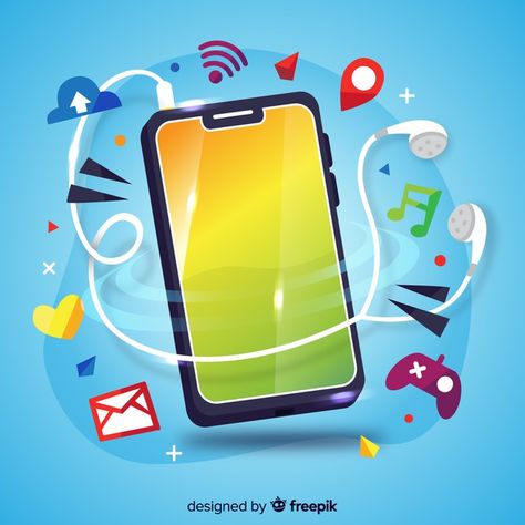 Antigravity mobile phone with social med... | Free Vector #Freepik #freevector #background #technology #icon #phone Social Media Elements, Mobile Pic, Mobile Pictures, Onboarding App, Mobile Images, Hand Holding Phone, Phone Pic, Icon Phone, Background Technology