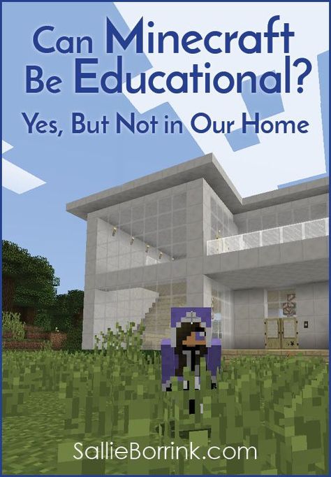 Can Minecraft be educational? Yes, but not in our home. Minecraft is a great learning tool and we choose to use it that way. Read on to find out why. Home Minecraft, Relaxed Homeschooling, Coding Lessons, Yes But, Learn Crafts, Homeschool Planning, Homeschool Organization, Unit Study, Study Unit