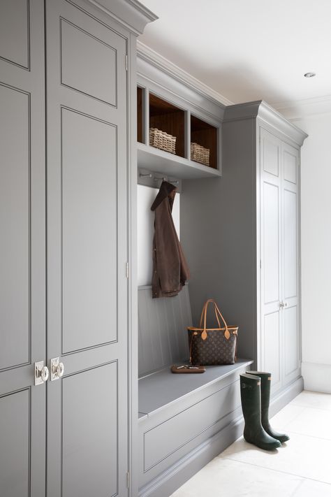 How To: Create the perfect boot room - Harvey Maria Boot Room Storage, Utility Ideas, Grey Bedrooms, Mudroom Entry, Petworth House, Boot Room Utility, Mudroom Laundry Room Ideas, Vstupná Hala, Mudroom Cabinets