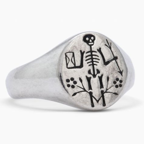 Memento Mori Signet – Digby & Iona Dope Jewelry, Funky Jewelry, Memento Mori, Dream Jewelry, Jewelry Inspo, Signet Ring, Cute Jewelry, Jewelry Inspiration, Skeleton