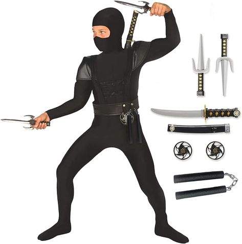 Morph Ninja Costume for Boys, Ninja Costume Kids, Kids Ninja Costume, Halloween Costumes for Kids, Boys Halloween Costume Ninja Fancy Dress, Ninja Dress, All Black Halloween Costume, Ninja Halloween, Black Ninja, Black Halloween Costumes, Ninja Outfit, Costume Carnaval, Halloween Costume Suit