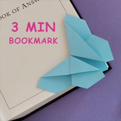 Butterfly Bookmarks Diy Origami, Orgamini Easy Butterfly, Origami Book Marks Corner Bookmarks, Making A Butterfly Bookmark, Cute Bookmarks Origami, Book Marks Diy Origami, Origami Paper Bookmark, How To Make Origami Bookmarks, How To Make A Butterfly Bookmark