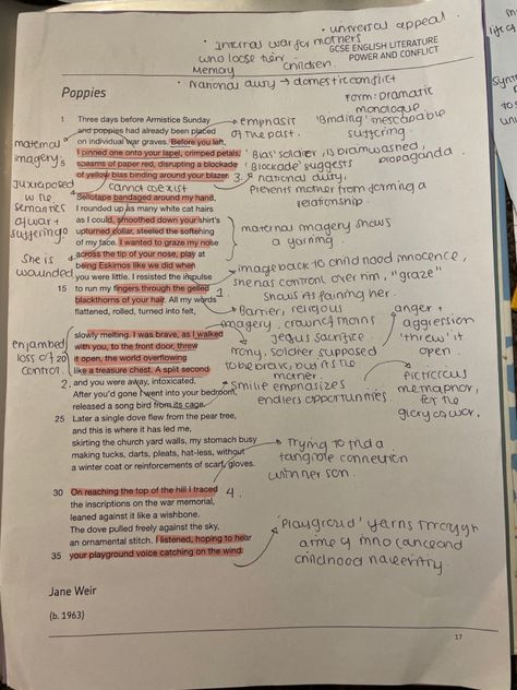 Gcse English Literature Poetry Power And Conflict, Aqa Poetry Anthology Power And Conflict, Poetry Gcse Revision, Poetry Anthology Gcse Annotations, Gcse Poetry Power And Conflict, Poppies Poem Analysis, Power And Conflict Poetry Annotations, Gcse Aesthetic, Power And Conflict Poetry Revision