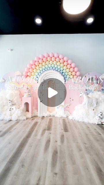 Balloon Artist | Experiential Design on Instagram: "A magical day full of rainbows and unicorns for Sarelle’s 3rd birthday party celebration 🦄✨

More to come… 

Inquire today for event planning, design, specialty rentals, backdrops, and balloons! Let @thesimpleluxeevents bring your vision to life!

Purchase most of our props and backdrops @thesimpleluxebuilds DM to inquire. 
.
.
.
.
.
 #firstbirthday #girlbirthdayparty #bowtheme #unicornparty #trends #partytrends #partythemes #babyshower #kidspartyideas #magicalbirthday #itsagirl #girlmom #momlife #eventplanner #eventrentals #partyrentals #partyprop #balloonbackdrop #balloons #babyshowerbackdrop #birthdayballoons #balloongarland #eventdesign #rainbowbaby #rainbowbirthday #unicornbirthday #ocmom #laeventplanner #ocevents" Unicorn 3rd Birthday Party, Rainbows And Unicorns, Experiential Design, Balloon Artist, Party Trends, Birthday Party Celebration, Baby Shower Backdrop, Balloon Backdrop, Event Planning Design