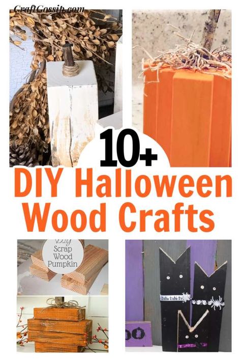 This roundup of crafts has to be one of the cheapest ways to decorate your home for Halloween. All of these DIY tutorials and ideas use Scrap wood.  If you are lucky, your local hardware store may sell or give … Read More... Diy Scrap Wood Halloween Projects, Rustic Wood Projects, Halloween Crafts To Sell, Halloween Yard Art, Scrap Wood Crafts, Halloween Wood Crafts, Wood Block Crafts, 2023 Halloween, Easy Halloween Crafts