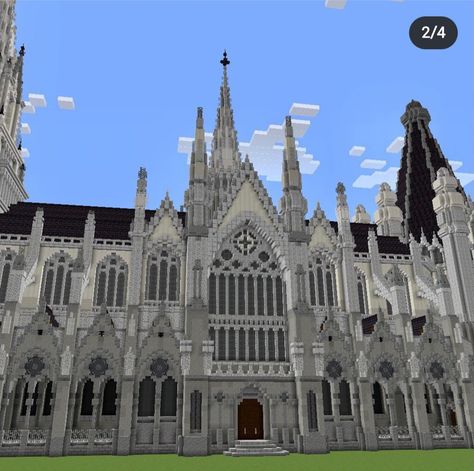 Minecraft Mansion Easy, Minecraft Gothic Cathedral, Gothic Mansion Minecraft, Minecraft Gothic Castle, Minecraft Cathedral, Wall Minecraft, Gothic Architecture Aesthetic, Minecraft Castle Walls, Minecraft Church