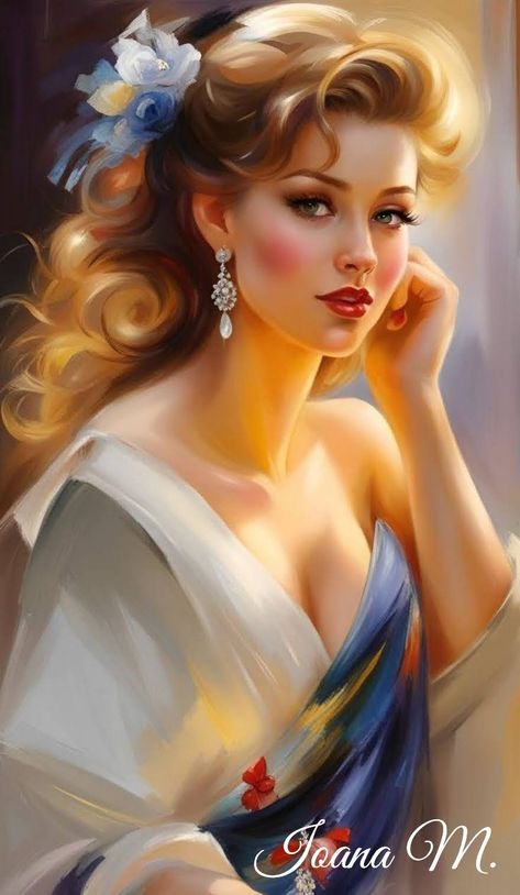 Mirela Anton, Beauty Paintings, Arabian Women, Art Deco Lady, Art Of Beauty, Bicycle Art, Animated Love Images, Fairytale Art, Digital Art Illustration