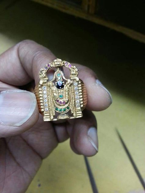 Tirupati Balaji Gold Ring, Lord Balaji Rings For Men, Venkateshwara Swamy Rings For Men, Balaji Rings For Gents, Balaji Gold Rings For Men, Dinning Etiquette, Gents Gold Ring, Antique Mens Rings, God Necklace