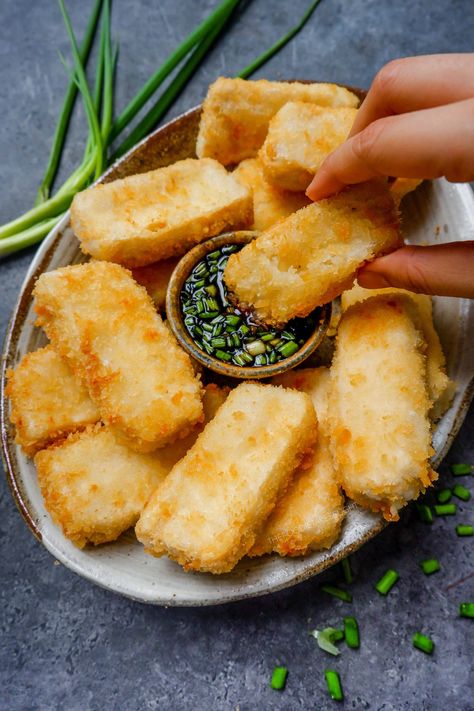 Scallion Sauce, Pumpkin Recipe, Breakfast Coffee, Baked Fries, Whole30 Recipes, Crispy Tofu, Fried Tofu, Vegan Kitchen, Desserts Recipes