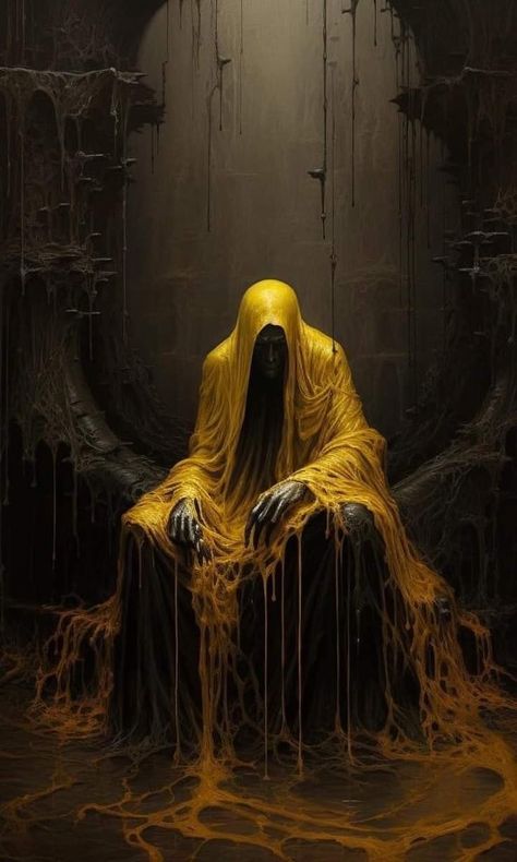 Lovecraft Monsters, Lovecraft Art, Call Of Cthulhu Rpg, Lovecraftian Horror, Dark Fantasy Artwork, Cthulhu Mythos, Cosmic Horror, Dark Art Illustrations, Yellow Art