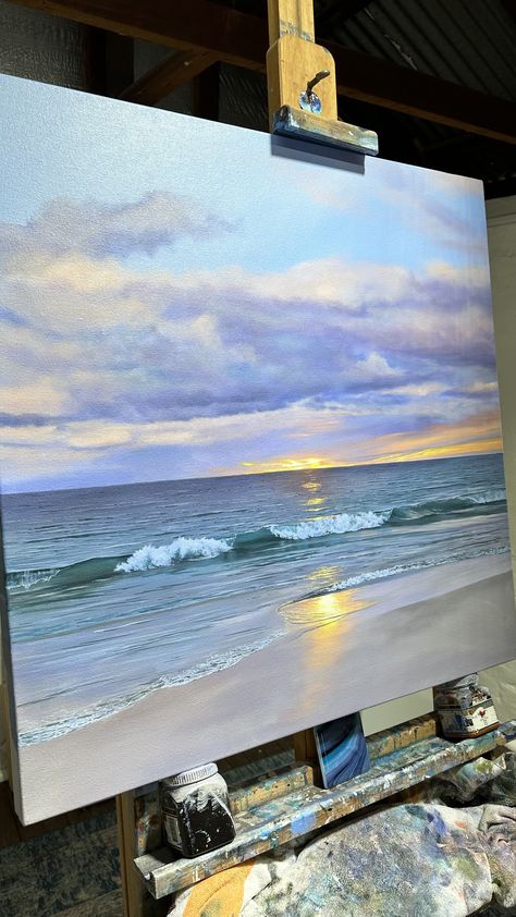 Beach Oil Paintings On Canvas, Ocean Beach Painting, Sea Painting Acrylic, Beach Paintings On Canvas, Sea Beach Painting, Acrylic Beach Painting, Acrylic Ocean Painting, Ocean Painting Acrylic, Ocean Canvas Painting