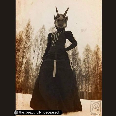 #GothicAdvent: Is Frau Perchta the "Belly Slitter" *really* that bad? She just wants us to clean our damn houses. She's basically a Marie Kondo in monster's clothing. 😈🐐#SparkJoyWitches Photo: Nymla Listen to a great @boneandsickle podcast about her here: 🌙👉🏻 https://www.boneandsickle.com/2019/12/09/frau-perchta-the-belly-slitter/ ・・・ Frau Perchta The Terrifying Christmas Witch! isn’t as well known as Krampus these days, which is a shame, because this Christmas-time goddess/witch/all-around Christmas Witch, Goddess Witch, Medieval Witch, The Crone, Pagan Christmas, Grinch Who Stole Christmas, Southern Germany, Art Outfit, Creepy Christmas