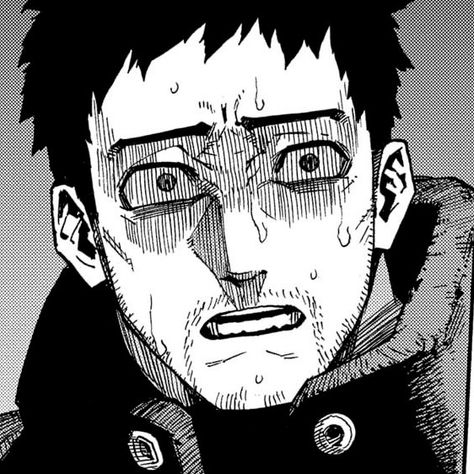 Man Expression Reference, Expressive Anime Faces, Shocked Reaction Reference, Mad Facial Expression Drawing, Scared Character Expression, Scared Emotion Reference, Manga Facial Expressions Reference, Cold Face Expression Anime, Face Cracking Art