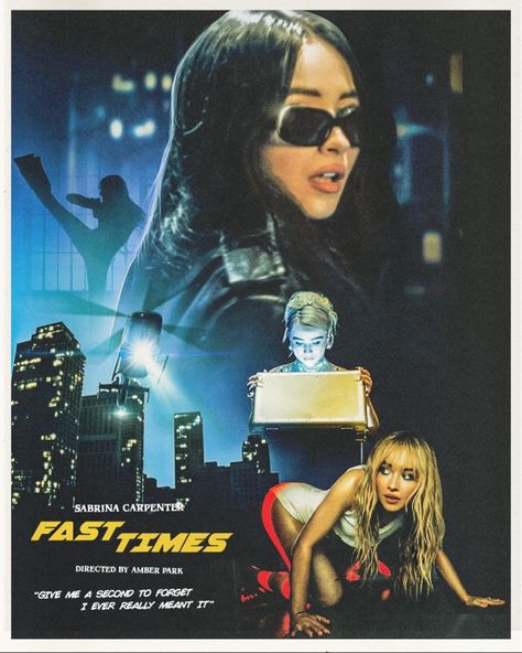 2022 Sabrina Carpenter poster for ‘Fast Times” video Sabrina Carpenter Movies, Sabrina Carpenter Poster, Sabrina Carpenter Songs, Celebrity Look Alike, Lyric Poster, Fast Times, Blue Poster, Tour Posters, Celebrity Art