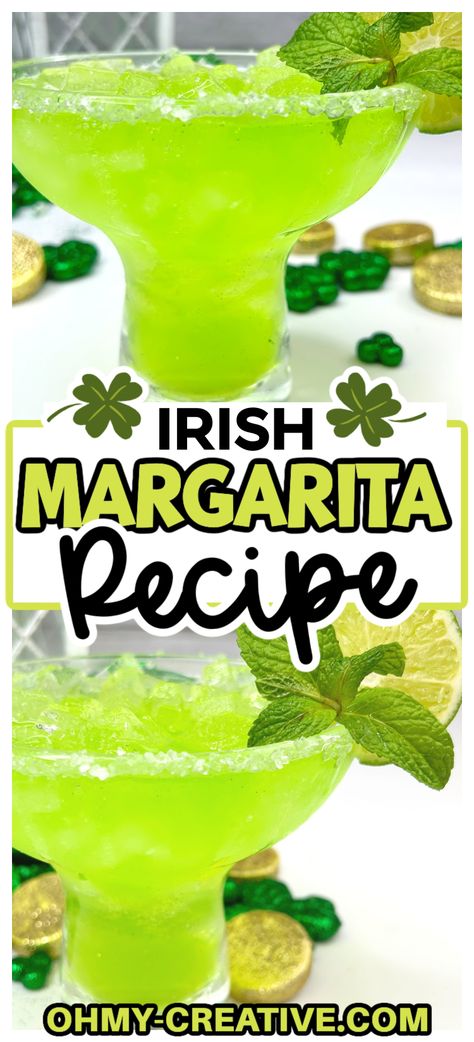 Grab your cocktail shaker and mix up an Irish Margarita! This is one of the most festive St. Patrick’s Day Ideas that you’ll use in your upcoming party. St Patty Drinks, Popular Mixed Drinks, Irish Cocktails, Tequila Mixed Drinks, Vodka Mixed Drinks, Fun Drinks Alcohol, Green Drink, Jameson Irish Whiskey, Best Tequila