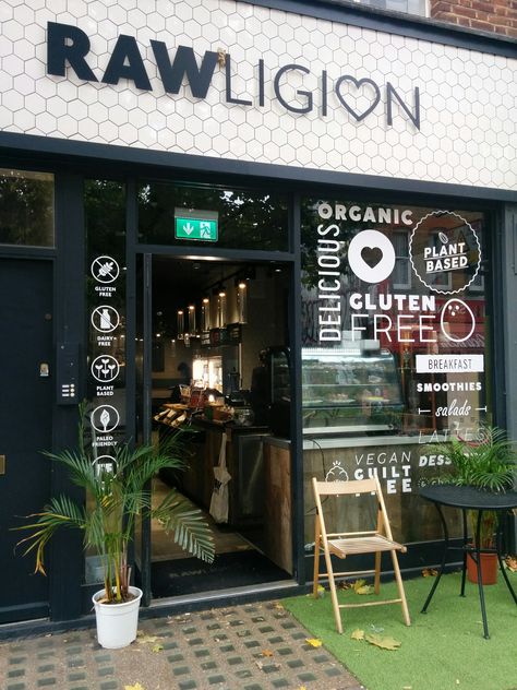 Rawligion, London, UK #Organic #vegan #rawfood #smoothies #glutenfree Vegan Cafe Aesthetic, Branding Wall, Gluten Free Dairy Free Breakfast, Smoothie Base, Organic Branding, Dairy Free Breakfasts, Vegan Cafe, Fruit Bar, Cafe Aesthetic