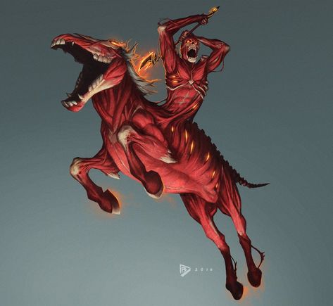 Famine Art, Apocalypse Design, Horseman Of The Apocalypse, Humanoid Creatures, Beast Creature, Creature Artwork, Dnd Monsters, The Apocalypse, Monster Concept Art