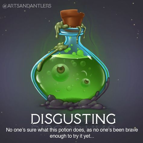 Fictional Disease Art, Fantasy Costco, Potions Recipes, Mad Scientists, D D Items, Magic Bottles, Dungeons And Dragons Classes, Dnd Dragons, Dnd 5e Homebrew