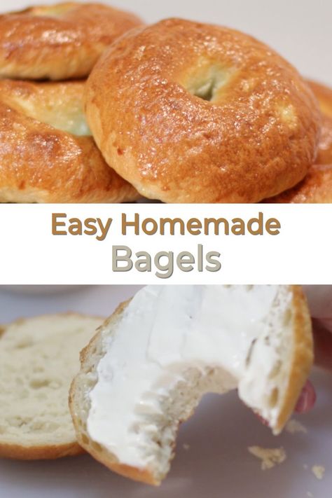 Easy Homemade Bagels, Cream Cheese Peanut Butter, How To Make Bagels, Bagel Recipe Easy, Pita Pockets, Homemade Bagels, Bagel Recipe, Bread Maker, Red Food