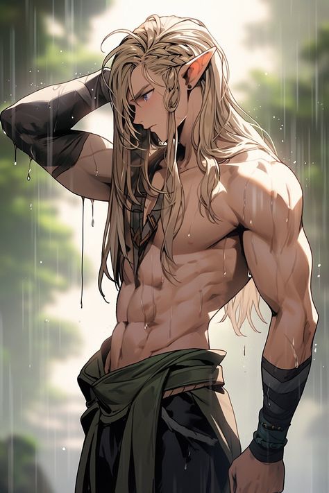 Elf Ranger, Dnd Npc, Male Elf, Elf King, Elf Man, Persona Anime, Elf Characters, Art Male, Elves Fantasy