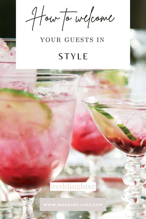 Do you know how to welcome your guests on a destination wedding? Check out the post on Wedding Luxe Blog ❤️ #weddingluxe #welcome #weddingblog #luxurydestinationweddings #destinationweddings Wedding Welcome Cocktail, Welcome Cocktail, Days Like This, Have A Good Night, Special Dinner, Evening Cocktail, Wedding Cocktails, Relaxing Day, Wedding Guests