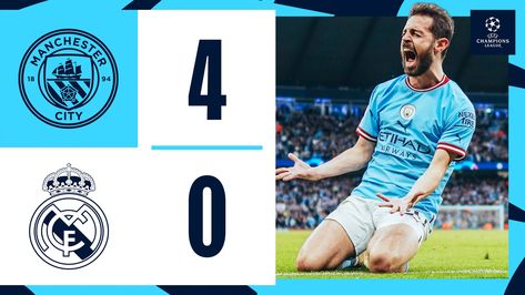 The best of the action from our historic win over Real Madrid.... City Vs Real Madrid, Real Madrid City, Manchester City Logo, Chelsea Premier League, Real Madrid Champions League, Ucl Final, Bernardo Silva, Bolton Wanderers, Madrid City