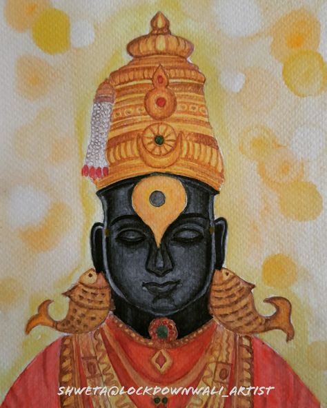 #vitthal #phandarpur #vithumauli #vitthalpainting #watercolor Vitthal Painting Canvases, Vital Drawing, Vishnu Drawing Easy, Vithal Painting, Vitthal Painting Easy, Vitthal Art, Vitthal Sketch, Vitthal Drawing, Vitthal Painting