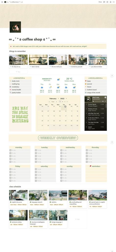 #Organisation #Beige_Notion #Notion_Tour #Notion_Layout Health Bulletin Boards, Small Business Planner, Theme Template, Media Planner, Notes Inspiration, Reading Log, Planner Pdf, Yellow Beige, Social Media Planner