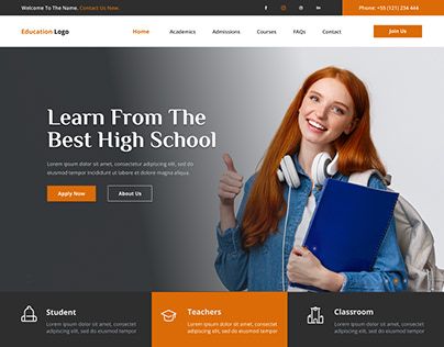 Check out new work on my @Behance profile: "school website" http://be.net/gallery/179645267/school-website Online Class Website Design, School Website Design Templates, School Website Design Inspiration, School Website Design, School Website Templates, Web Design School, College Website, Ui Ux Website, Vocational School