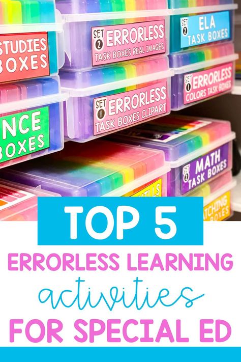 Special Needs Task Boxes, Preschool Stations Classroom, Sensory Bins Special Education, Centers In Special Education Classroom, Task Box Ideas Special Needs, Ecse Classroom Activities, Task Boxes For Special Education Elementary, Elementary Sped Task Boxes, Classroom Task Boxes