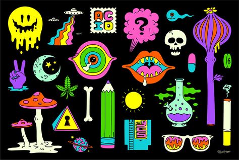 Drugs & Stuff - A lil digital Illustration. | Oliver Hibert | Flickr Oliver Hibert, Digital Illustration, Black