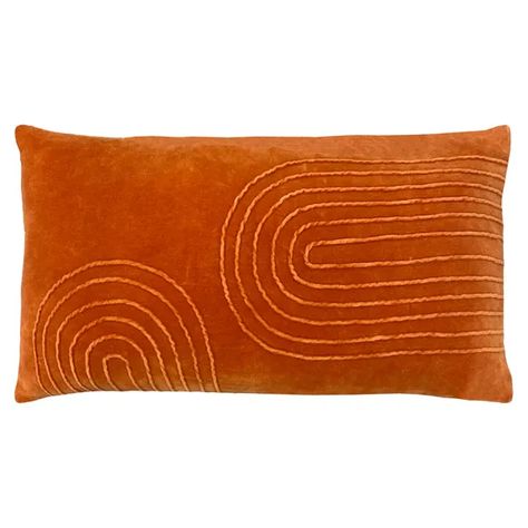 Mangata Cushion | Dunelm Mangata Meaning, Moon On The Water, Geometric Duvet Cover, Orange Cushions, Yellow Cushions, Geometric Cushions, Bolster Cushions, Colour Orange, Made To Measure Curtains