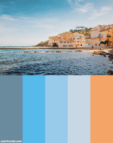 Pastel Colors In St-tropez Color Scheme South Of France Color Palette, French Riviera Color Palette, Monaco Villa, Swimwear Patterns, Summer House Inspiration, Colour Pallettes, Colour Crush, Disney Minimalist, Brand Colours