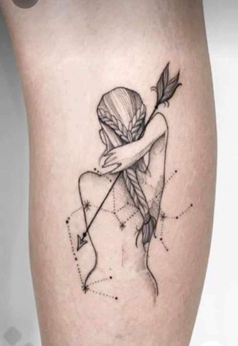 Sun Sagittarius Tattoo, Archery Tattoo, Sagittarius Tattoos, Empowerment Tattoo, Artemis Tattoo, Archer Tattoo, Sagittarius Tattoo Designs, Strong Woman Tattoos, Sagittarius Tattoo