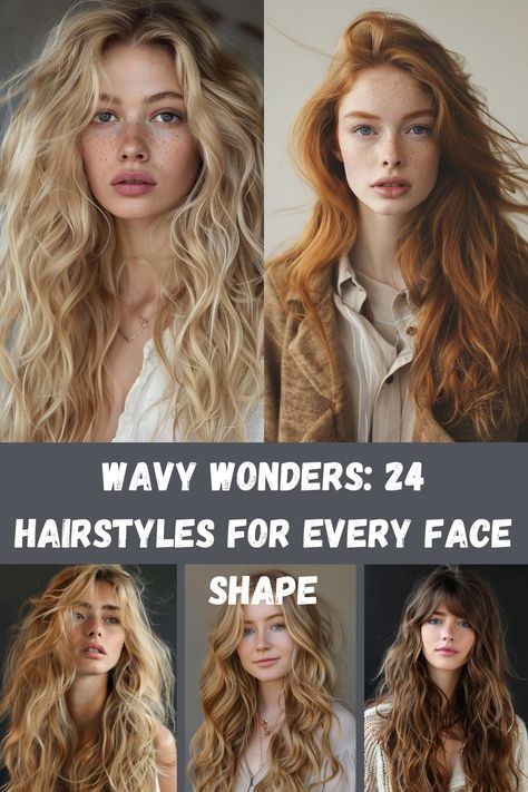 No matter your face shape, these 24 wavy hairstyles are designed to highlight your best features. Get inspired by waves that bring out the beauty in every profile. Feathered Wavy Hair, Side Bangs On Wavy Hair, Vintage Wavy Hair, Wavy Layered Hair Medium Long, Haïr Cuts For Wavy Hair, Boho Waves Hair, Haircut Ideas Wavy Hair, Long Layers For Wavy Hair, Women Wavy Hairstyles