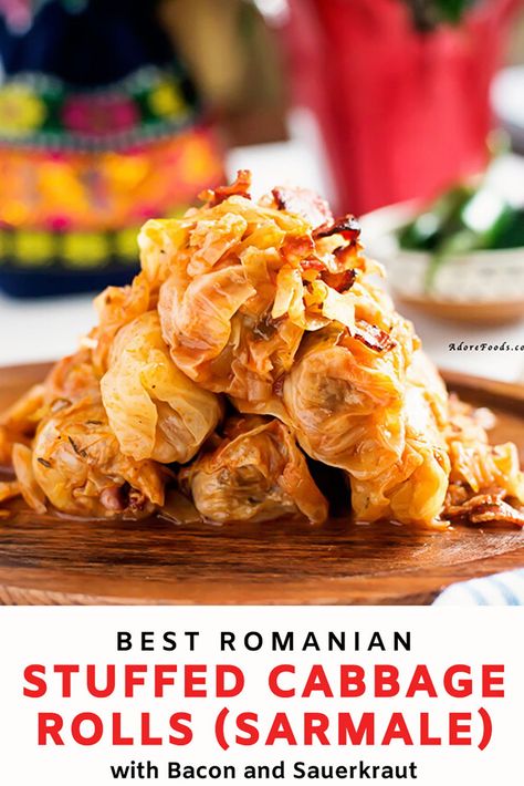 Stuffed Cabbage Rolls With Sauerkraut, Cabbage Rolls With Sauerkraut, Sarmale Recipe, Quick Christmas Dessert, Easy Dessert Recipes Christmas, Sour Cabbage, New Year's Desserts, Stuffed Cabbage Rolls, Cabbage Rolls Recipe