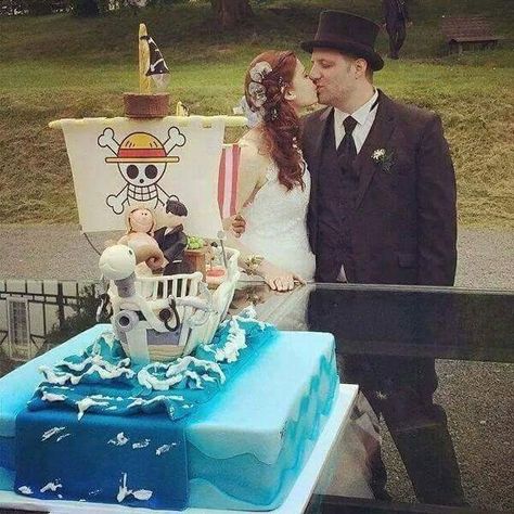 One Piece Birthdays, One Piece Theme, Anime Cake, One Piece Merchandise, Anniversaire Diy, Anime Wedding, One Piece Meme, One Peice Anime, Cool Wedding Cakes