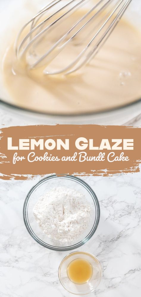 Lemon Glaze for Cookies and Bundt Cake Lemon Cake Glaze Recipe, Lemon Glaze For Bundt Cake, Lemon Glaze Icing Easy, Easy Lemon Glaze For Pound Cake, Lemon Glaze For Cake, Lemon Cake Glaze, Lemon Glaze For Pound Cake, Lemon Icing Glaze, Glaze For Cookies