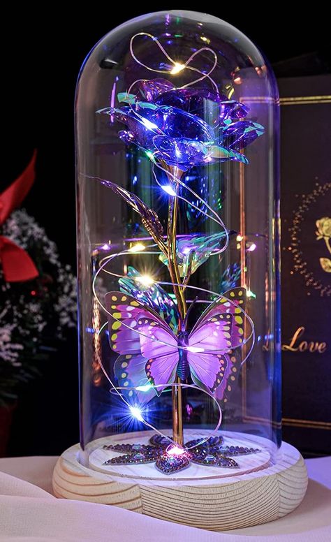 Galaxy Flowers, Sweet 15 Party Ideas Quinceanera, Sweet 15 Party Ideas, Rose In A Glass, Xmas Gifts For Her, Valentine Gift For Wife, Quinceanera Themes, Valentines Roses, Romantic Gifts For Her