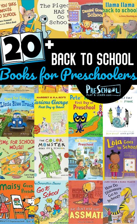 The start of the school year can be a difficult time for kids, especially for kids starting a new school. This list of back to school books for preschoolers is full of fun stories that address familiar scenarios and help kids to get excited for the school year! So grab a few first day of school books to read with your preschool, pre-k, kindergarten, first grade, and up! Back To School Books For Kindergarten, Back To School Preschool Books, Back To School Books For Preschool, First Day Of School Books Preschool, Pre K Books, Kindergarten Books To Read, Preschool Sayings, First Day Of School Activities Preschool, First Day Of School Books