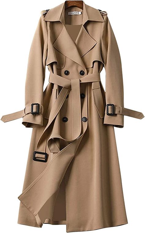 Trent Coat, Double Breasted Trench Coat, Long Sleeve Outerwear, Long Trench, Long Trench Coat, Belted Trench Coat, Outwear Jackets, Coat Design, Trench Coats Women