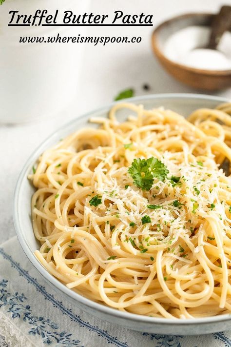 Truffle Butter Pasta, Truffle Spaghetti, Truffle Butter Recipe, Sweet Truffles, Roasted Pears, Cream Cheese Pasta, Truffle Sauce, Truffle Pasta, Roasted Pear