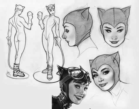 Adam Hughes Art, Statue Design, Catwoman Cosplay, Adam Hughes, Selina Kyle, Arte Dc Comics, Bd Comics, Comics Girl, American Comics