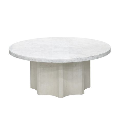 Pulaski Marble-Top Coffee Table | Wayfair White Cocktail Tables, Wood Cocktail Table, Table With Marble Top, Empire Furniture, Table With Marble, Marble Top Coffee Table, Round Cocktail Tables, Solid Coffee Table, Rowe Furniture