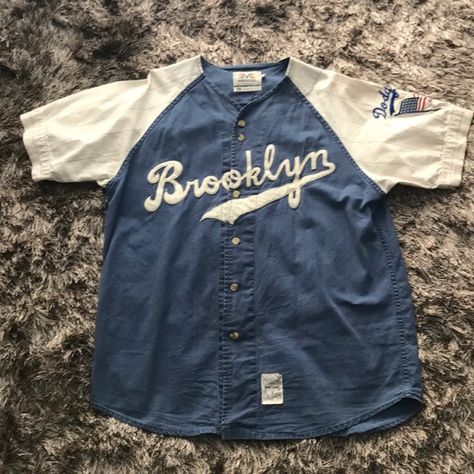 Dodger Jersey, Vintage Baseball Jersey, Baseball Jersey Outfit, Vintage Brooklyn, Senior Class Shirts, Baseball Shirt Designs, Harley Shirts, Class Shirt, Baseball Outfit