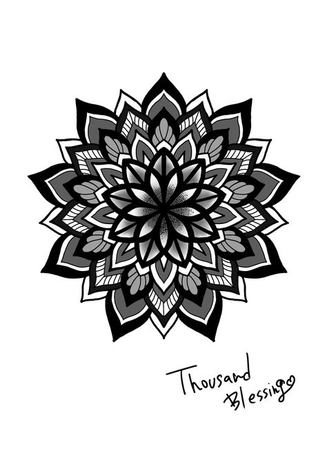 Dark Mandala Tattoo, Tattoo Dark, Tattoo Mandala, Dotwork Tattoo, Geometric Tattoo Design, Hand Tattoo, Mandala Tattoo, Tattoo Design Drawings, New Tattoos