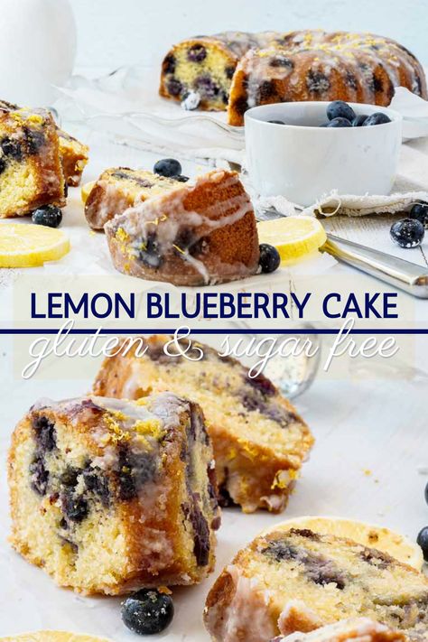 Low Calorie Lemon Blueberry Cake, Gluten Free Blueberry Bundt Cake, Monk Fruit Baking Recipes, Cake Made With Monk Fruit, Sugar Free Lemon Blueberry Cake, Monk Fruit Sweetener Dessert Recipes, Liquid Monk Fruit Recipes, Desserts Using Monk Fruit Sweetener, Gluten Free Monk Fruit Desserts