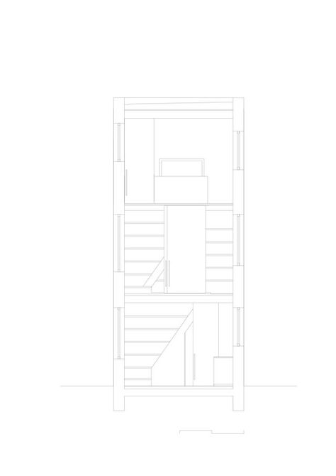 Micro House Slim Fit,Section Architecture Floor Plan, Compound Wall Design, Compound Wall, Micro House, Tower House, Architectural Section, Diagram Architecture, Construction Design, Flexible Design